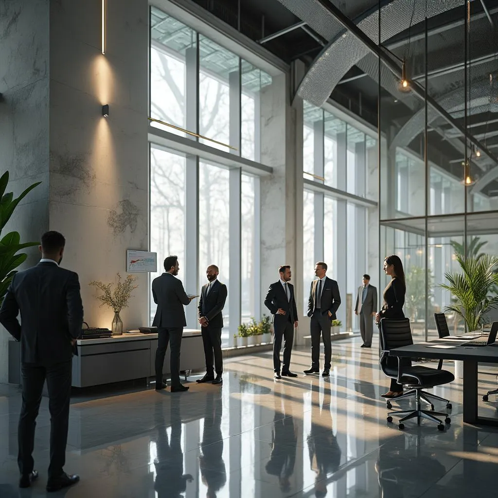 Equipo de consultores en oficina moderna